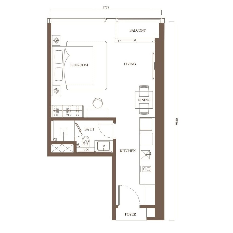 Pavilion Square Type A Floor Plan