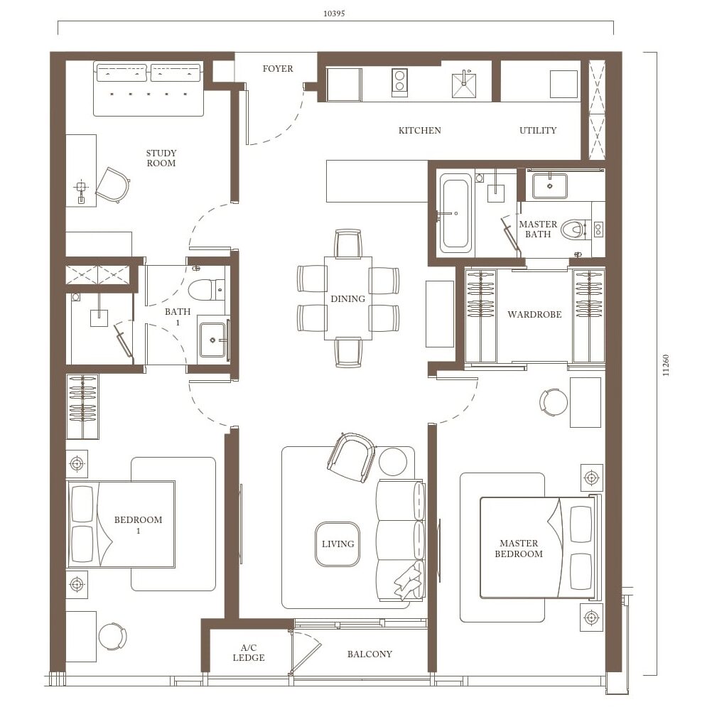 Pavilion Square Type C4 Floor Plan